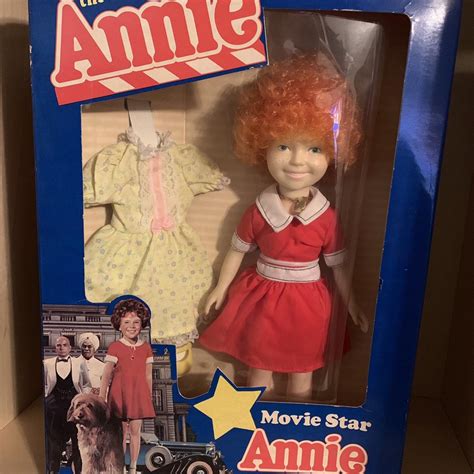 Vintage Knickerbocker 1982 Annie Doll with yellow... - Depop