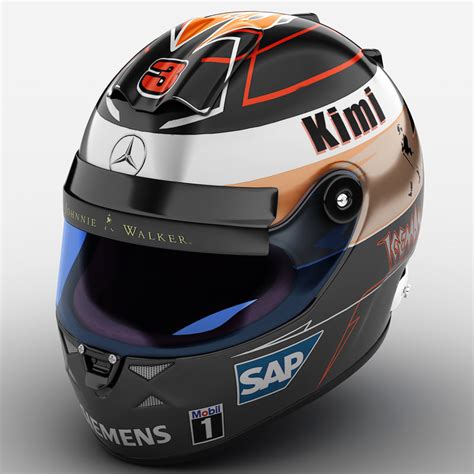 racing helmet mercedes 3d model