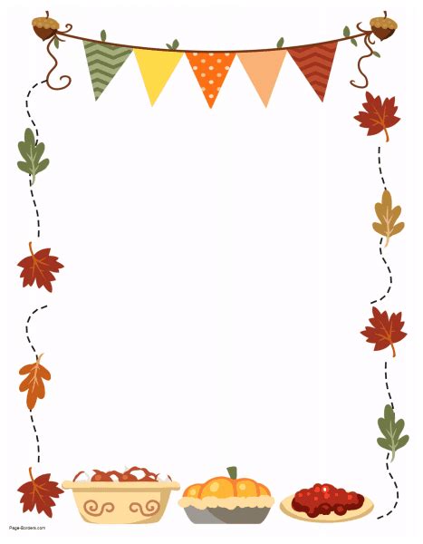 FREE Thanksgiving Border Printables | Many designs available