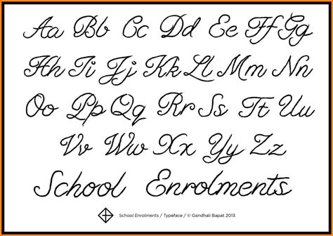 Alphabet Cursive Letters A To Z