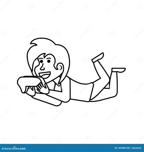 Girl with Game Control Character Stock Illustration - Illustration of ...