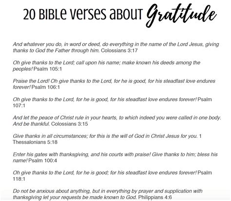 20 Bible Verses About Gratitude Printable | Feels Like Home™