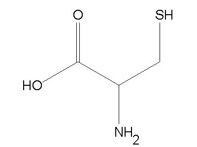 Structural formula of cysteine - Biology - Biomolecules - 13160355 ...