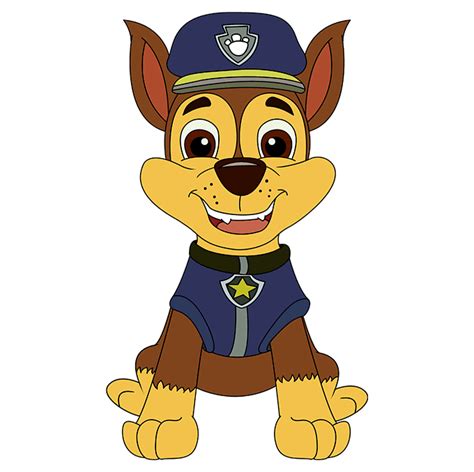 How To Draw Chase From Paw Patrol Really Easy Drawing Tutorial