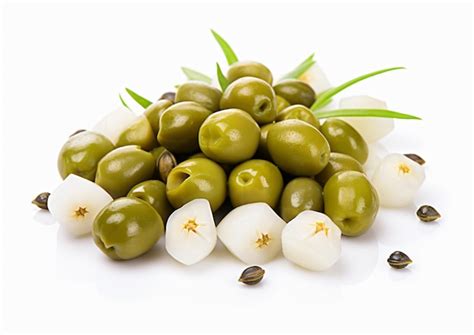 Premium AI Image | Capers isolated on white background pickled capers