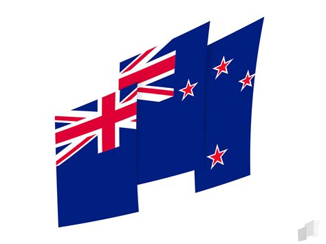 New Zealand flag in an abstract ripped design. Modern design of the New ...