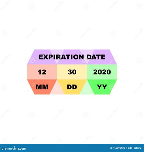 Expiration Date Product Label, Packaging Symbol Illustration Template ...