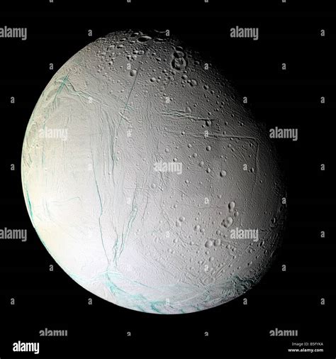 Saturn's moon Enceladus Stock Photo - Alamy