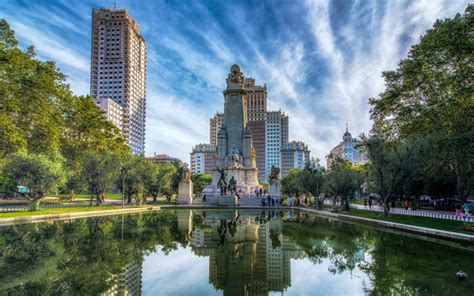 Download wallpapers Plaza de Espana, Madrid, Spain Square, fountain ...