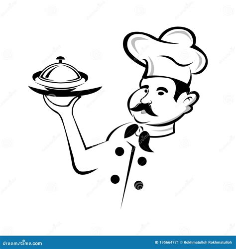 Chef Logo Clipart Hat Illustration Character Design Vector Stock Vector ...