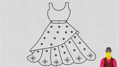 Simple Drawing Of Dress Design