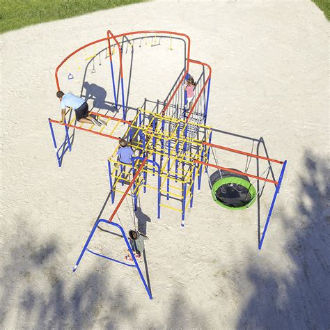 Activplay Modular Jungle Gym With Swing Set, Monkey Bars, Hanging ...