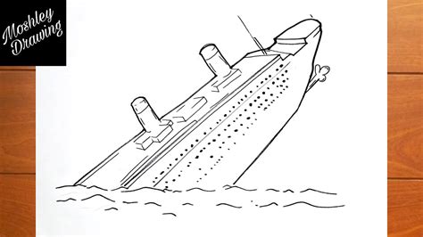 Titanic Ship Drawing Sinking