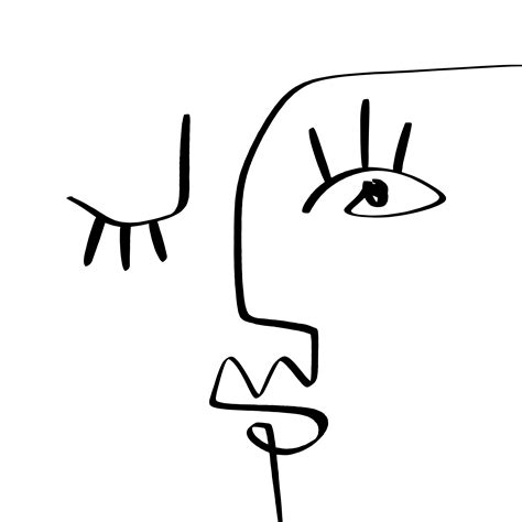 Simple Line Drawings Of Faces – Warehouse of Ideas