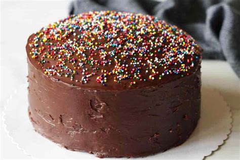 Chocolate Rainbow Cake - Living on Cookies