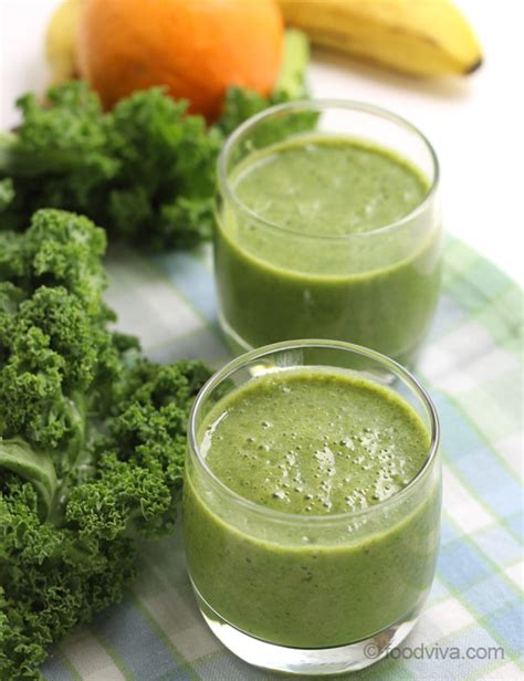 Healthy Kale Smoothie - Raw Kale Smoothie Recipe with Banana