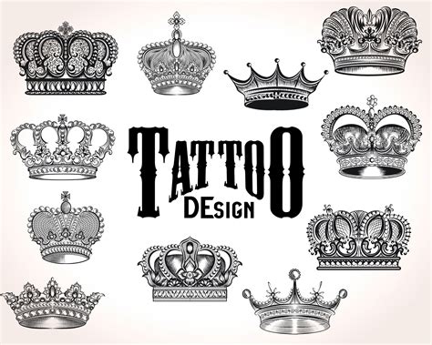 27 Crown Tattoo Design Crown Tattoo Svg Crown Tattoos King - Etsy Canada