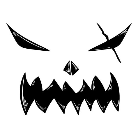 Halloween Scary Pumpkin Carving Patterns Stencils Png Pngwing | Hot Sex ...