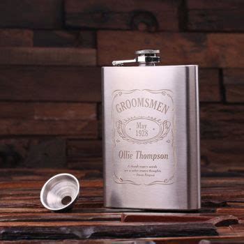 Personalized Stainless-Steel 8-oz Hip Flask & Funnel - Teals Prairie & Co.®