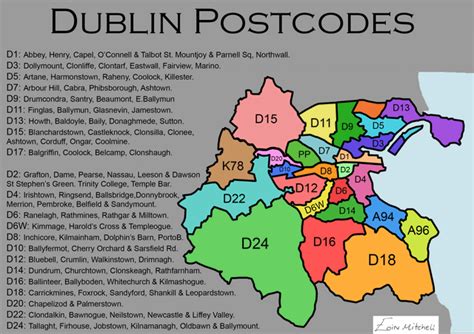 Dublin Area Postcode Map : r/ireland