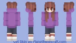 purple hoodie Minecraft Skin