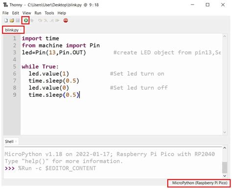 Raspberry Pi Pico GPIO with LED Blinking Examples