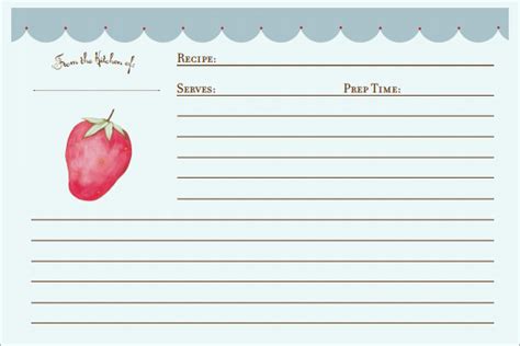 Free printable recipe card template for word - sheetdad