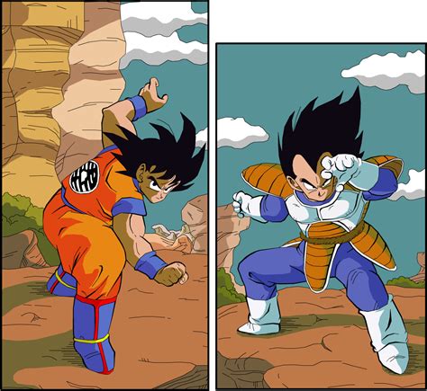 Vegeta Vs Goku Manga Dragon Ball Personagens Chibi Desenhos Dragonball ...