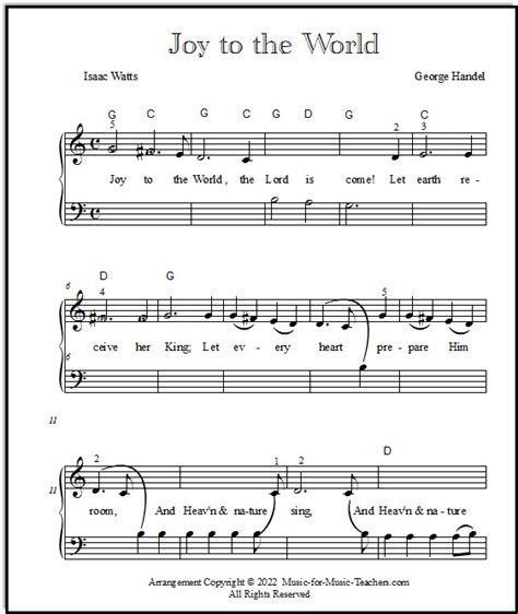 Joy to the World: Lyrics, Guitar Tabs & Sheet Music!