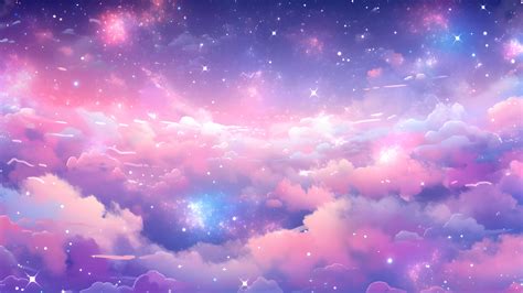 ☁️ Aesthetic Spacey Purple-Pink Clouds Desktop Wallpaper HD