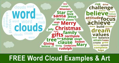 Word Cloud Examples (Free Printable Templates) – DIY Projects, Patterns ...