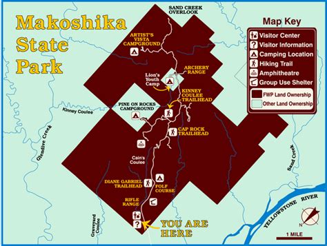 Makoshika State Park Map - Makoshika State Park MT USA • mappery