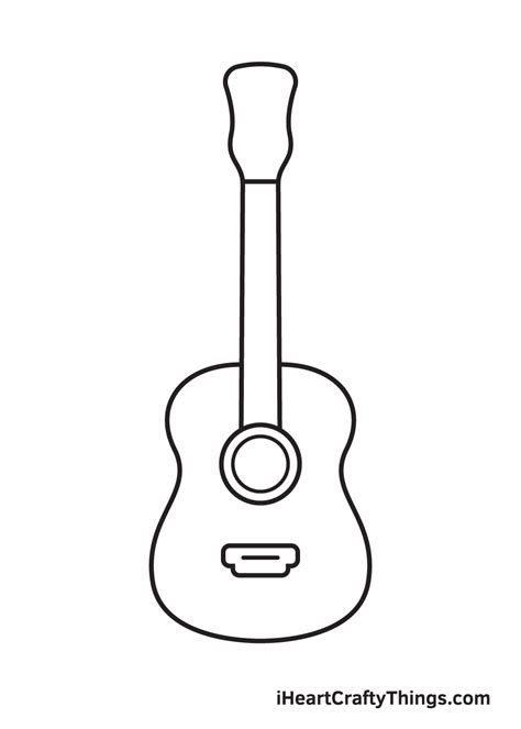 Guitar Drawing — How To Draw A Guitar Step By Step