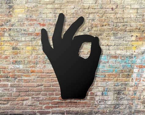 Ok Hand Sign, OK wall art, metal wall art, OK Sign Language, OK Wall ...