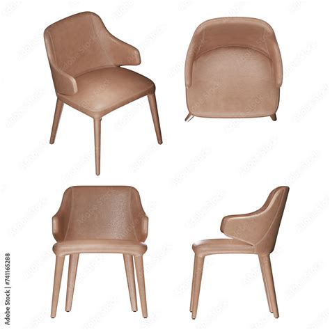 Chair , top view, font view, side view, isolated,perspective, rendering ...