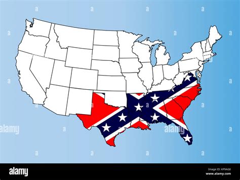 Confederate states map hi-res stock photography and images - Alamy