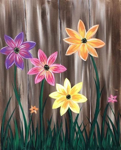 Flowers on a Wooden Fence | Beautiful Garden Mural