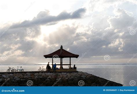 Sanur Beach on Sunrise editorial photo. Image of blue - 202068601