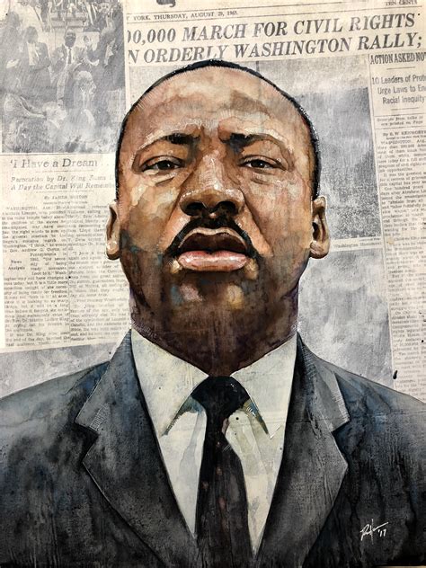 Martin Luther King, gouache, 12x16” : r/Art