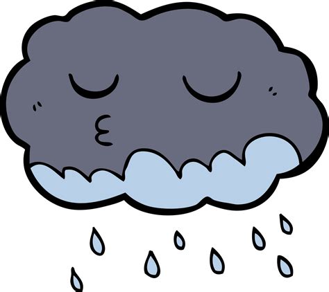 cartoon rain cloud 10473814 Vector Art at Vecteezy