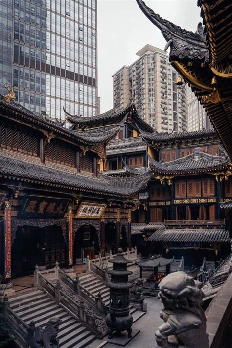 Ancient Chinese Architecture in Modern City