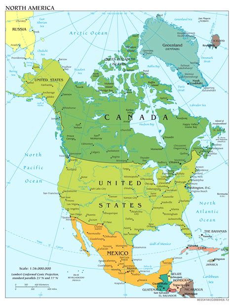 Map Of North America With Cities - Map Of Stoney Lake