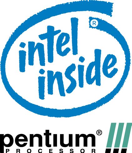 Intel Pentium 3 processor logo Free Vector / 4Vector