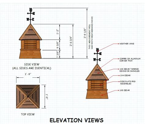 Free Cupola Plans For Your Neat Shed