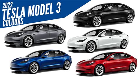 2022 Tesla Model 3 - All Color Options - Images | Tesla model, Tesla, Color