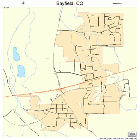 Bayfield Colorado Street Map 0805265