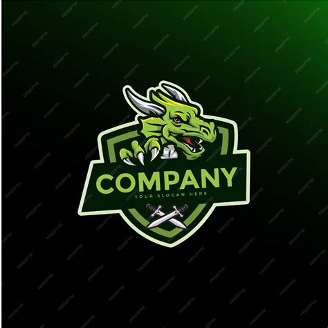 Premium Vector | Dragon mascot gaming logo