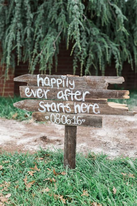 Rustic Happily Ever After Wood Sign