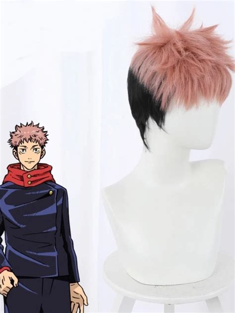 Anime Jujutsu Kaisen Yuji Itadori Cosplay Wig Hair-Takerlama | Wigs ...