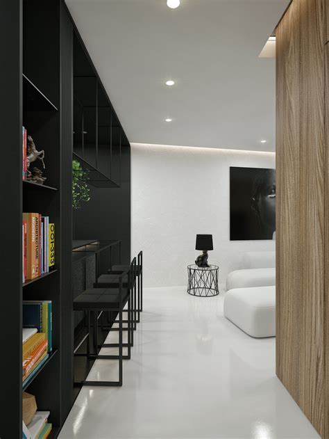 Black And White Interior Design Ideas: Modern Apartment by ID White ...